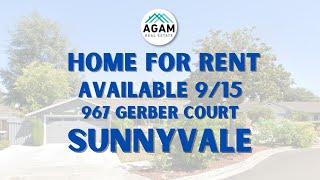 House for Rent Sunnyvale CA. Avail 9/15.  (669) 322-8977