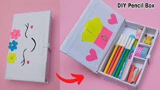 DIY Unicorn Pencil Box From Waste Cardboard // How To Make A Paper Pencil Box // Homemade Pencil Box