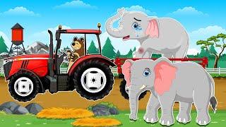 Care And Treatment For Baby Elephant | Vehicles Farm Animated