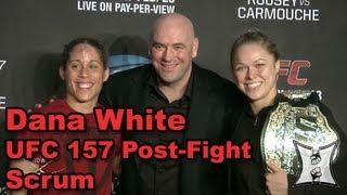 UFC 157 Dana White Post-Fight Scrum: Rousey's Win, Aldo Refusing Pettis, Diaz Brothers' No-Shows