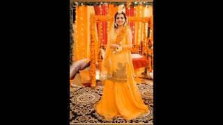 Haldi bridal dress/Haldi bridal look/Mehndi dress design/Mayon look/Yellow  dress design#shorts