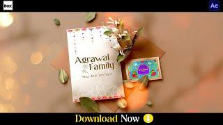 3D Floral AI Indian Wedding Invitation | AE Pack 1 | Invitation 1 | After Effect 2023 || #editbox