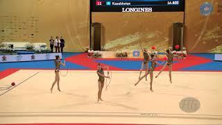 Ukraine (UKR) - 2018 Rhythmic Worlds, Sofia (BUL) - Qualifications 3 Balls + 2 Ropes