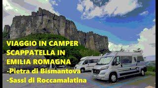 VIDEO VIAGGIO IN CAMPER VAN ADRIA ITALIA Emilia Romagna Pietra di Bismantova Sassi di Roccamalatina