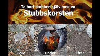 Ta bort stubbar själv med en Stubbskorsten det behövs 1 timmes arbetstid. https://stubbskorsten.se