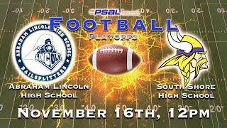 Lincoln Football vs South Shore