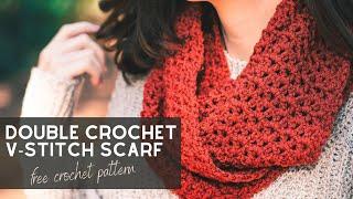 Double Crochet V Stitch Scarf FREE PATTERN | Quick & Easy Stitch for Beginners