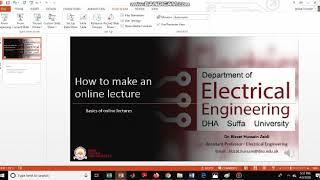 How to record Videos in Powerpoint |  How to create online lectures | Online Teaching & Learning  |