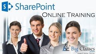 SharePoint Training Tutorial - SharePoint Introduction for Beginners - BigClasses