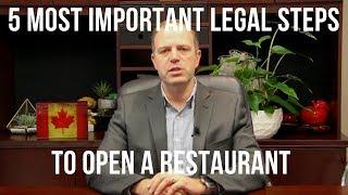 5 most important legal steps to open a restaurant