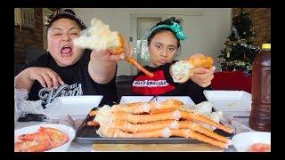 SEAFOOD MUKBANG - ALASKAN KING CRAB FT AUNTAAY B | Life Wyf CaityB