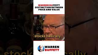 Warren Buffett Distinction Between Price and Value #shorts #warrenbuffett