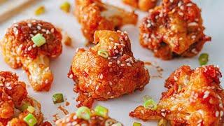 Korean Cauliflower Bites #Shorts | SO VEGAN