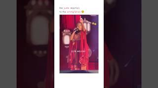 Shreya Ghoshal reactions to Wrong lyrics  #shreyaghoshal #shreya #liveperformance #concert #shorts