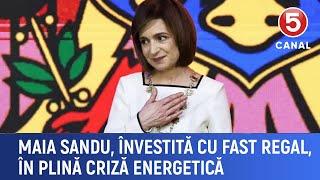 Maia Sandu, învestită cu fast regal, în plină criză energetică