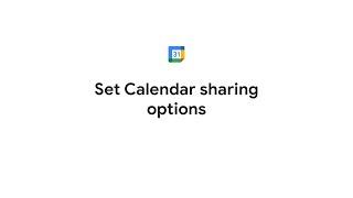 Set Calendar sharing options