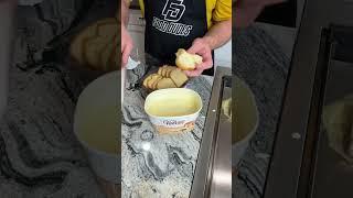 Making ice cream French toast breakfast