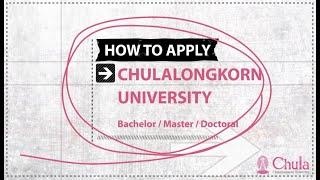 CHULALONGKORN UNIVERSITY | HOW TO APPLY