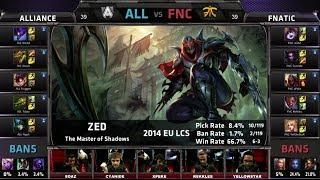 Fnatic vs Alliance | Game 2 Semifinals Season 4 EU LCS Spring 2014 Playoffs | FNC vs ALL G2