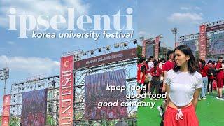 korea university festival - ipselenti vlog! ️ celebrities, school cheers, food trucks, uni culture