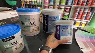 #asianpaints Apex Dustproof Vs Jewellpaints Duvel 2in1 Emulsion comparison #colourmaking #viralvideo