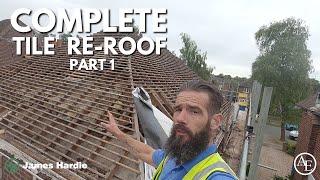 COMPLETE TILE RE-ROOF (PART 1)