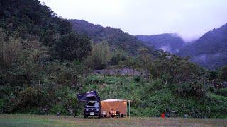 Jimny jb43 roof tent camping in the rain ep2