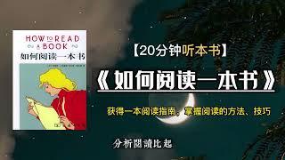 好書解讀|20分鐘聽完《如何閱讀一本書》|教你如何選書|怎樣有效/高效閱讀技巧|避免讀一本忘一本書|不做“書呆子”