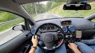 Straight Pipe Opel Corsa OPC - POV on Epic Mountain Road in Germany + Autobahn! LOUD Pops and Bangs!