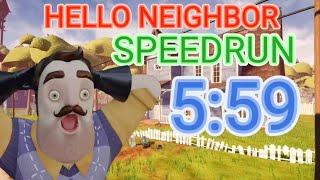 HELLO NEIGHBOR SPEEDRUN | 5:59