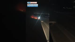 South Carolina wildfires seen burning from airplane