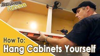 DIY: How To Install Cabinets By Yourself - IN 6 MINUTES!