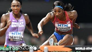 Keni Harrison flies into Worlds final with another stellar 100 hurdles run at Worlds | NBC Sports