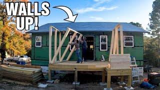 It's Official! The Mudroom WALLS are UP And Our Cabin Build Just Got Bigger!