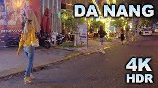 Da Nang Vietnam - 4k Walking Red Light Area  |  DHC Marina - Bach Dang to Tran Phu Street Bamboo 2