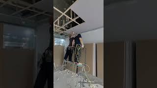 목공선수들의 천정 덴죠 석고 시공