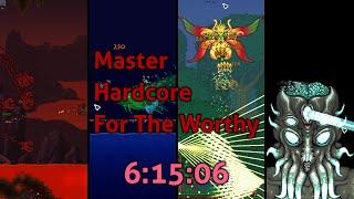 Terraria - Master Hardcore For The Worthy All Bosses "speedrun" in 6:15:06 (Random Seed, NMA)