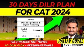 DILR 30 DAYS PLAN TO SCORE 99+ | I SCORED 99.99 IN CAT 2023 WITH CALM MINDSET