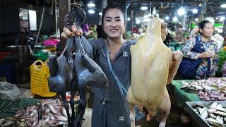 Market show: Yummy black chickens and duck cooking - Countryside Life TV