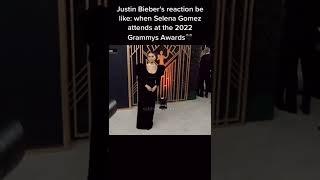 Justin Biber’s reaction on Selena Gonez Grammy’s 2022 #selenagomez  #justinbieberselenagomez