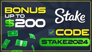 STAKE PROMO CODE: "STAKE2024" — UP TO $200 DEPOSIT BONUS and VIP BENEFITS on Stake. Promocode review