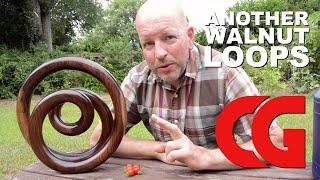 Another Walnut Loops - Woodturning, Art, Sculpture