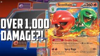 Scovillain ex is FIRE AND GRASS! Plus its damage potential is WILD! Pokemon TCG Deck List + Matches