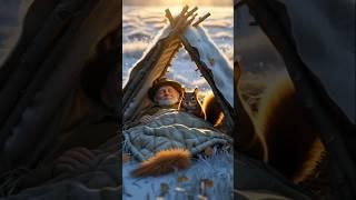 Tiny Paws, Big Heart ️ | Peaceful Snow Story #ai #SquirrelCare #farmar #NatureLove