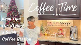 Cozy Christmas Coffee Station Ideas: Small Space Styling Tips | Day 7 |Lifestyle with Melonie Graves