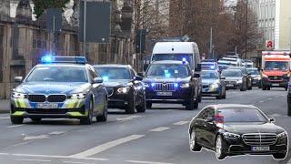 Person upset with VIP motorcade | Police activity during Munich Security Conference 