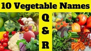 Vegetable Name Vocabulary | 10 Vegetable Names Starting with 'Q & R' | Vegetables Vocabulary Part 17