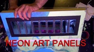 NEON ART PANEL - BLUE GREEN - by O'Delle Abney