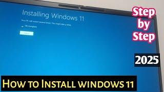 How to install windows 11 from pendrive ? Windows 11 installation 2025