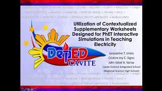 5th Cycle BERF Grantee - Contextualized Supplementary Worksheets for PhET Interactive Simulations